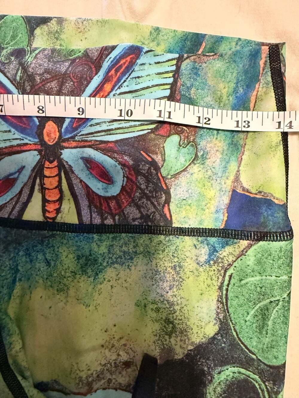 Yoga Democracy Women's Butterfly Print High-Waisted Athletic Leggings size L - Picture 5 of 8